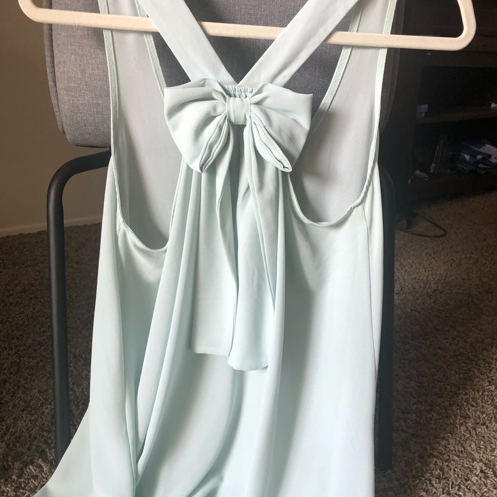 Light blue fancy feminine top